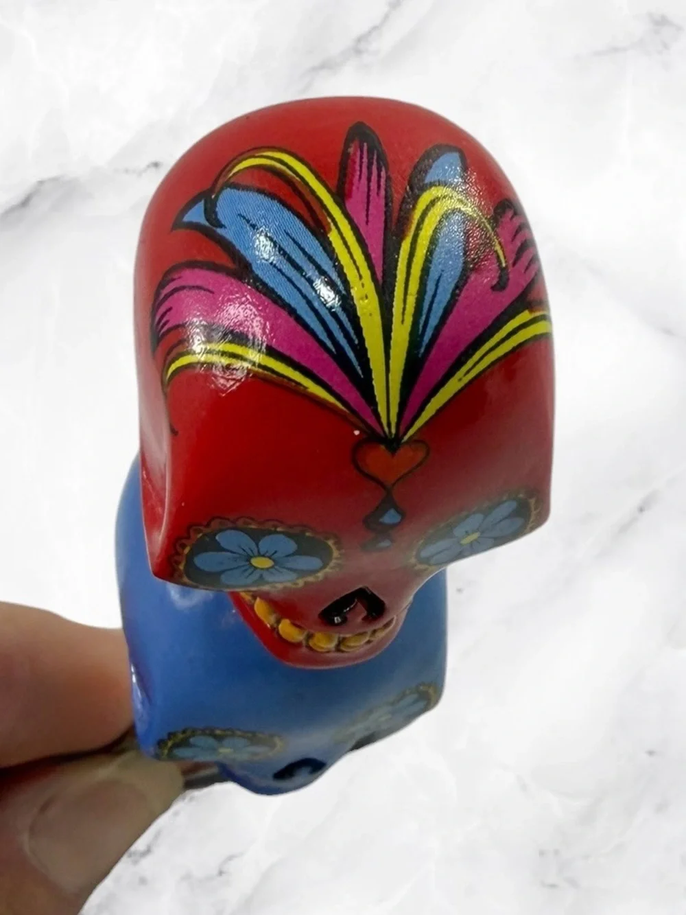Boxer Gifts Day Of The Dead Sugar Skull Bottle Opener Bar Red Blue Yellow Floral